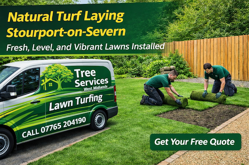 Professional natural turf laying in Stourport-on-Severn