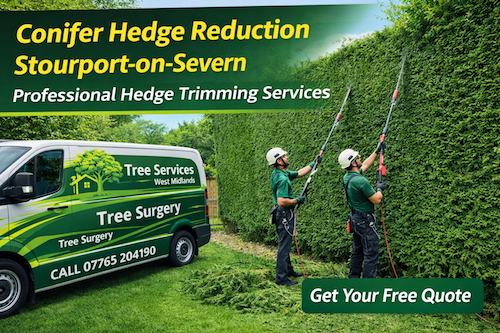 conifer hedge reduction in Stourport-on-Severn